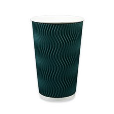TYP 3중 단열종이컵 웨이브 그린 16온스 510ml 100개, 1세트, 100개입