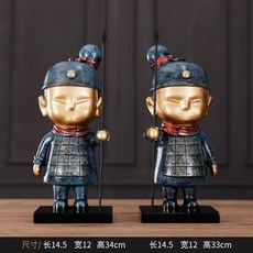 다다이쏘 인테리어 병마용 실내 술장 이사 기프트 개업 마네키 독창적 TV거실장 나비장, 소병 좌우 한쌍