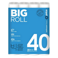 킴스클럽 OPRICE 빅롤화장지 3겹 30m, 40롤, 1개