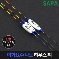 이화요수 나노 하우스 찌 33cm 저부력 민물 내림 낚시, 단품