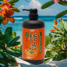 SOC 단감 바디워시 플로럴프루티향 감 탄닌 등드름 여드름 녹차 식물성 소취 바디클렌저 솝, 1개, 800ml