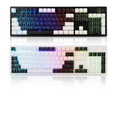 앱코 HACKER 무접점 RGB 투톤 이중사출 유선키보드 45g, K997P, 화이트, 일반형