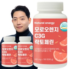 웰핏 모로오렌지 C3G 락토페린 식약청 HACCP 인증, 3개, 180정