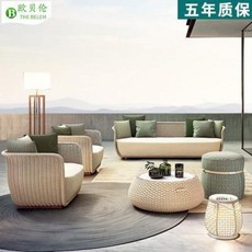 민박 등나무집 앤틱가구 맞춤 제작 북유럽 야외 라탄 소파 베란다 정원 방수 자외선, 01 싱글(끈+일급방수+보통면), 01 조합하다