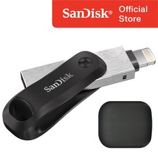 샌디스크 iXpand Go 아이폰 아이패드 8핀 전용 OTG USB 3.0 메모리 / USB 보관 케이스, 256GB