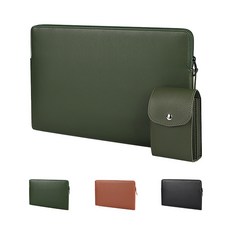 유낫트 PU가죽 파우치 맥북 LG그램 삼성 노트북 케이스 가방, 브라운