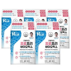 리얼닥터 프로프리바이오틱스 FOS 30포 5개 신바이오틱스유산균 유산균먹이 포스트바이오스틱유산균 면역유산균 특허유산균 아연.셀렌 4중기능성 남재현박사 성분설계, 5박스