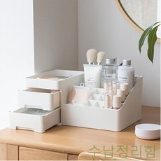 DRW5F35FF 서랍 정리바구니 정리함 칸막이 바구니 리빙박스 투명 함 수납 다용도함 투명함 멀티함 화장품 트레이 트렁크 미니 종이박스 악세서리 박스 소품 정리대 속옷 미니함 차량 화장대 바스켓 다용도 옷 플라스틱 정리박스 플라스틱서랍장 서랍 수납장 화이트/그레이, DR 그레이