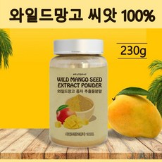 와일드망고분말 가루 미국산 와일드망고씨앗 분말 와일드망고 종자 추출분말 씨 씨앗 추출물 와일드망고차 아프리칸망고 먹는법, 1개, 230g