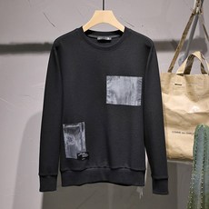 다온이네마켓 가을 남자 와이드 루즈핏 개성 와플 보태다 풀오버 청년