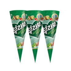 해태 부라보콘 피스타치오 아이스크림 초등 중등 간식 별미 학원 유치원 야유회 사무실, 24개, 240ml