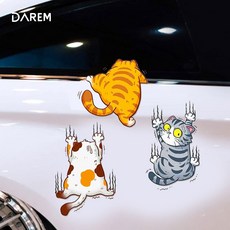 다름S 탈출 고양이 차량용 스티커 대 DIY 자동차, 단품, 1세트