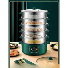 전기 다기능 찜기 뷔페 쿠커 냄비 일체형 요리 식당, 기계식 28CM 4기선