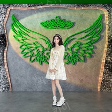 포토존 천사날개 벽장식 카페 장식 날개 배경 스티커, 작은, 19876 윙스핑크 8mm 나노보드, 1개