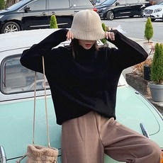 로로텐 로로텐 오드린 반폴라 니트