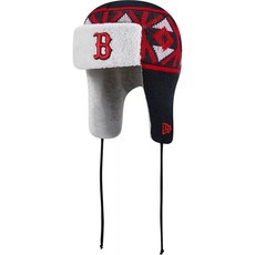 뉴에라 6106486447 New Era Boston Red Sox 트래퍼 니트 커프 비니 모자 블랙. - 뉴에라트래퍼