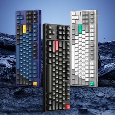 [ xc샵 ] Lemokey L4 무선 기계식 게이밍 키보드 알루미늄 TKL 87키 객제화구조 QMK지원 마그네틱 수신기수납포함 핫스왑diy, 키축미포함, 양극블랙