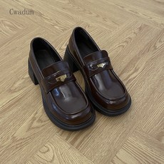 Cwadun겨울 로퍼 구두 여자 단화