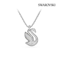 [본사정품] 스와로브스키 Iconic Swan 로듐 목걸이 XS 5647872