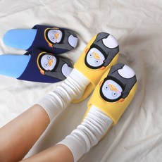 펭수 포근 핫도그 거실화, 옐로우