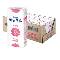 매일유업 매일우유 멸균우유 무지방0%, 200ml, 264개