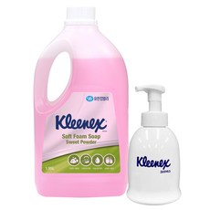 크리넥스 소프트 폼 솝 스윗파우더향 1.95L + 전용용기 증정, 크리넥스 소프트폼 솝 1.95L+증정★
