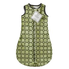 스들디자인 SwaddleDesigns 양방향 지퍼가 달린 침낭 파스텔 핑크에 아늑한 마이크로 플리스 브라운 모드 서클 36MO, 라임 & 브라운 모드 서클