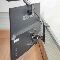 Hale 파티션모니터암 모서리 회사 싱글모니터거치대 철제, 블랙20액세서리K4