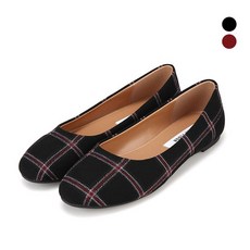바바라 24F/W신상 세븐플로어 체크패턴 몰드 여성 플랫 1cm_SFH556