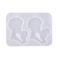 헤드 뷰티 여성용 키드 불규칙 실리콘 몰드 DIY 열쇠고리 펜던트 에폭시 모