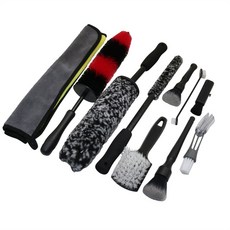 세차 용품 10 개 세트 휠 청소 브러시 자동차 타이어 세부 에어컨 벤트 30x40cm 타월, 01 1 Set of 10 Pcs, 01 1 Set of 10피스, 01 1 Set of 10 Pcs