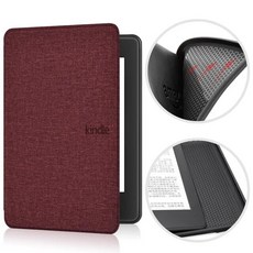 Kindle 2022 용 소프트 TPU 케이스 마그네틱 보호 쉘 플립 전자책 커버 파우치 올 뉴 11 세대 C2V2L3 6, 10 Wine red, 1개