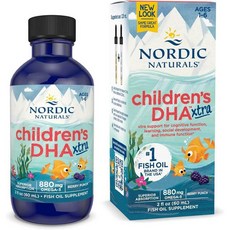노르딕내추럴스 칠드런스 DHA 엑스트라 베리펀치, 1개, 59ml