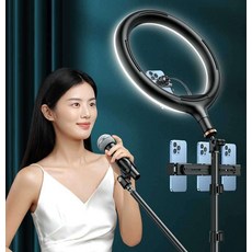 링라이트 촬영 조명 거치대 쇼핑몰 블로거 사진 장비, 2.1m 3포지션 미백램프, 1개