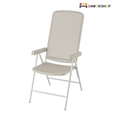 이케아 TORPARO 야외 리클라이너 의자/등받이조절/캠핑의자, 색상:화이트-베이지