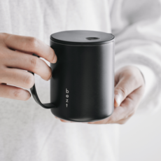 베즈트 316L 프리미엄 스테인리스 보온 슬라이드 머그컵 400ml, 블랙, 1개 블랙, 1개
