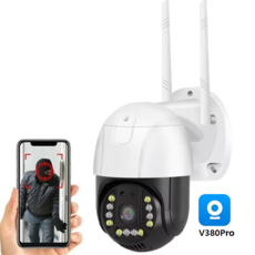 V380Pro 5MP 고화질 풀컬러 보안 광범위 WiFi 카메라 실외용 실시간 스마트폰 CCTV 실내용 홈캠 C15WF