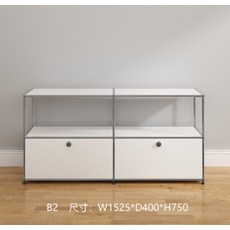수납장 USM haller 라이프 깔끔 정리, 화이트B2더블웨어러블152.5*40*75