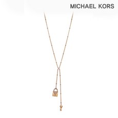 Michael Kors 마이클코어스 로즈골드 스몰 패드락 래리엇 목걸이 MKC1023AN791