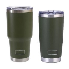 빨대 뚜껑이 예티스 텀블러 여행용 머그잔 맥주컵 진공 단열 물병, 1개, 8.Army Green