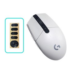 로지텍 G304 LIGHTSPEED 게이밍 무선 마우스 M-R0071 + 피트 세트, 화이트(마우스)