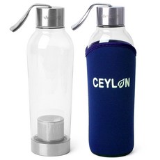 토탈하우스 트라이탄 거꾸로녹차물병 투명 750ml 티보틀 차통 텀블러, 진청색-트라이탄-거꾸로녹차물병-750ml-투명-1307