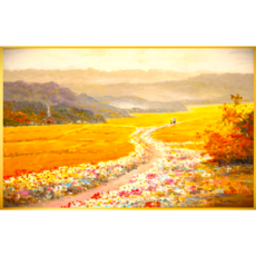 (박경석 화백) 액자그림 캔버스 프린팅 봄 거실 인테리어 액자 집들이선물 40 X 50 cm 액자포함.