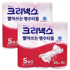 크리넥스 빨아쓰는 위생행주 핑크, 45매입, 12개
