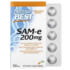 Doctor's Best SAMe 200mg 장용성 정제 60정, Doctor's Best SAMe 200mg 장..., 1개