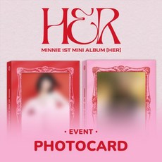 민니 ((여자)아이들) - 미니1집 [HER] 2종 중 1종 랜덤 특전선택, 포토카드 선택안함, 포스터 선택안함