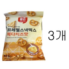 오늘좋은 프레첼스낵믹스 체다치즈맛, 3개, 65g