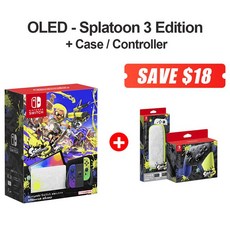 닌텐도스위치프로콘 닌텐도 스위치 OLED 잠금 해제 게임 콘솔 스플래툰 3 한정판 7 인치 스크린 조이 콘 사용 가능