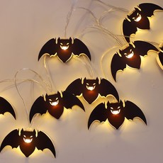 DIY 할로윈 만들기 LED 가랜드 (박쥐), 단품, 1개
