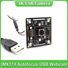 Autofocus-4K 8MP USB 웹캠 모듈 HD CMOS IMX179 미니 38*38mm 보드 2.0 카메라 MJPEG Windows Android Linux MAC, 01 With 1M Cable